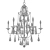 Title: Feiss Valentina 6-Light Bronze Chandelier 3D model small image 2