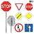 Priority Road Signs Set 3D model small image 1