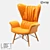 Modern LoftDesign Armchair 3774 3D model small image 1