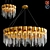 Bamboo Elegance Suspended Lamp 3D model small image 1