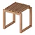 Danish Design Cutter Bench Stool 3D model small image 6