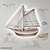 Seafaring Glow: Ship Night Light 3D model small image 1