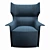 Elegant Santa Monica Armchair 3D model small image 2