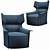 Elegant Santa Monica Armchair 3D model small image 4