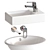 Clever Washbasins Set with Mixers 3D model small image 1