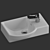 Clever Washbasin Set with 3 Mixers 3D model small image 2