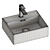 Clever Washbasin Set with 3 Mixers 3D model small image 4