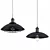 Retro Black Metal Chandelier: Wholesale Industrial Loft Iron Lamp 3D model small image 1