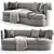 Elegant Baker Opera Sofa 3D model small image 1