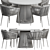 Elegant Muse & Forma IRUNE Dining Table 3D model small image 3