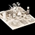 Ikea Tableware Set: Vase, Mug, Carafe, Leaf, Plates 3D model small image 5