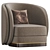 Elegant Ambrose Armchair: Modern Style, Supreme Comfort 3D model small image 1