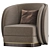 Elegant Ambrose Armchair: Modern Style, Supreme Comfort 3D model small image 2