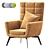 Sleek Steel Chair 3D model small image 1