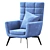 Sleek Steel Chair 3D model small image 5