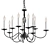 Twist Basket 10-Light Chandelier 3D model small image 1