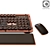 Vintage Inspired AZIO Retro Keyboard Set 3D model small image 3