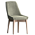 Designer Miami Chair - Oak Legs & Fabric Upholstery 3D model small image 1