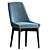 Designer Miami Chair - Oak Legs & Fabric Upholstery 3D model small image 2