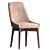 Designer Miami Chair - Oak Legs & Fabric Upholstery 3D model small image 3