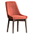 Designer Miami Chair - Oak Legs & Fabric Upholstery 3D model small image 4