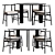 Elegant Emilia and Carlotta Dining Set 3D model small image 4