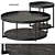 Modern Anthracite Marble Coffee Table 3D model small image 1
