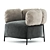 Sleek Leather Armchair: QUADROTTA 3D model small image 1