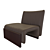 Modern Leather Armchair 3D model small image 1