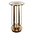 Elegant Gold Metal Glass Accent Table 3D model small image 1
