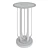 Elegant Gold Metal Glass Accent Table 3D model small image 3