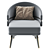 Modern Billy Armchair: Stylish Comfort 3D model small image 3