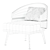 Modern Billy Armchair: Stylish Comfort 3D model small image 5