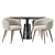 Elegant Genova Dining Set 3D model small image 2