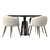 Elegant Genova Dining Set 3D model small image 3