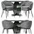 Elegant Dining Set: Longhi LLOyd 3D model small image 1