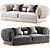 Elegant Visionnaire Oberon Sofa 3D model small image 1