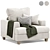 Elegant Hamilton Armchair 3D model small image 1