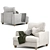 Elegant Hamilton Armchair 3D model small image 3