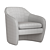 Modern Pavia Lounge Chair: Stylish, Comfortable 3D model small image 5