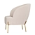 Spacious Comfort: Wide Armchair 3D model small image 2