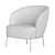 Spacious Comfort: Wide Armchair 3D model small image 4