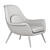 Modern Swoon Lounge Chair 3D model small image 4
