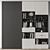 Sleek Black and Gray Display Cabinet 3D model small image 2