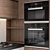 Modern White and Wood Kitchen Cabinets 3D model small image 4