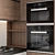 Modern White and Wood Kitchen Cabinets 3D model small image 10