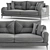 Fendi MELLONI Sofa: Luxurious Comfort 3D model small image 2