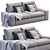 Modern Comfort: Kivik Sofa by Ikea 3D model small image 3