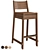 Norråker Bar Chair: Stylish Birch Stool 3D model small image 2