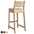 Norråker Bar Chair: Stylish Birch Stool 3D model small image 4